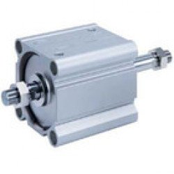 C(D)Q2W-X633, Compact Cylinder, Double Acting Double Rod, Large Bore w/Auto Switch Mounting Groove, Intermediate Stroke