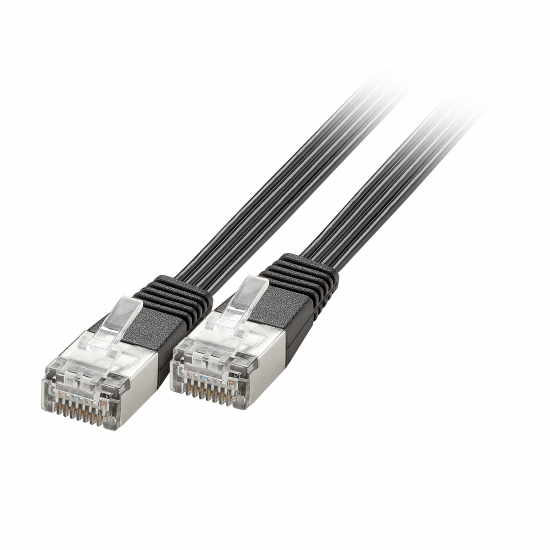 RJ45 Connector with cable , Patchkabel Flachbandkabel