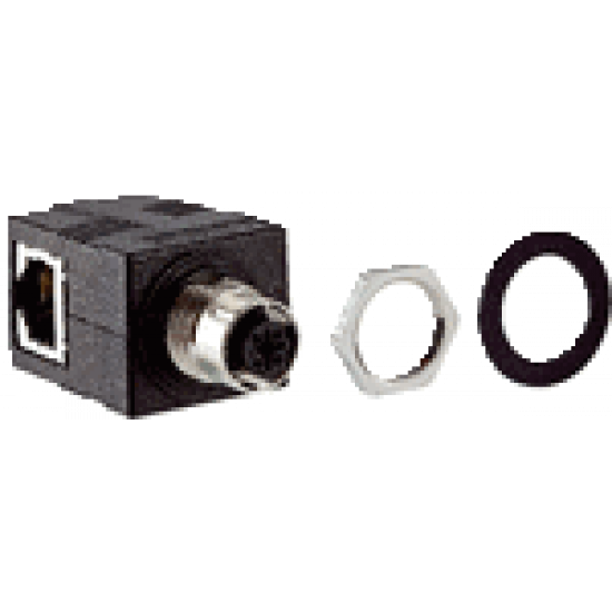 Feedthrough female connector Ethernet RJ45