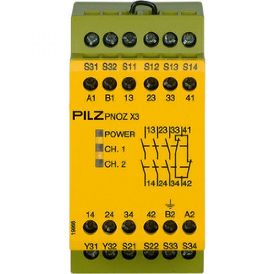 PNOZ X3 120VAC 24VDC 3n/o 1n/c 1so PNOZ X3 120VAC 24VDC 3n/o 1n/c 1so