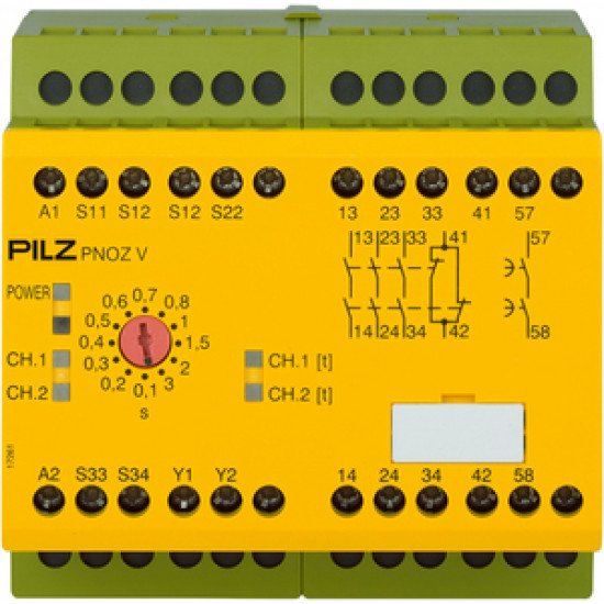 PNOZ V 3s 24VDC 3n/o 1n/c 1n/o t