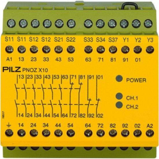 PNOZ X10 230-240VAC 6n/o 4n/c 3LED