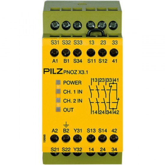 PNOZ X3.1 230VAC 24VDC 3n/o 1n/c 1so PNOZ X3.1 230VAC 24VDC 3n/o 1n/c 1so