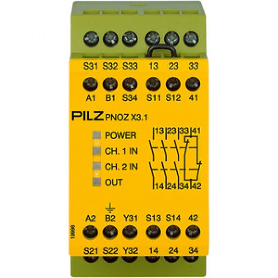 PNOZ X3.1 240VAC 24VDC 3n/o 1n/c 1so PNOZ X3.1 240VAC 24VDC 3n/o 1n/c 1so