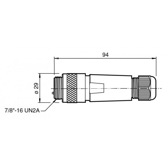 Male connector, field-attachable V94-G-SE Male connector, field-attachable V94-G-SE