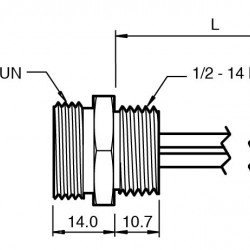 Female receptacle 1/2" NPT-V94-G-.3M