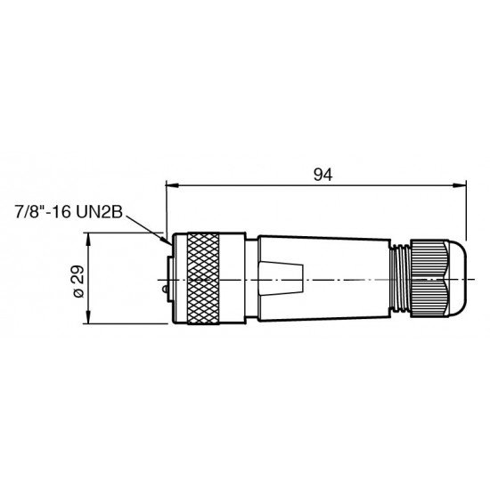 Male connector, field-attachable V94-G-SI