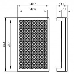Reflector REFLECTOR 82.5X49X6MM