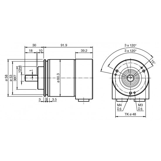 Absolute rotary encoder ENA58IL-S10C4E-1416B17-RH5 Absolute rotary encoder ENA58IL-S10C4E-1416B17-RH5