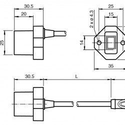 Inductive positioning system PMI14V-F112-U-IO-2M-V31 Inductive positioning system PMI14V-F112-U-IO-2M-V31