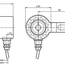 Absolute rotary encoder ENA58IL-R15YY5-1212SI2-RAY:01