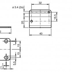 Mounting plate MH-F64-02 Mounting plate MH-F64-02