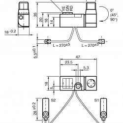 Inductive power clamp sensor NBN2-F581-270S15-E8-V1 Inductive power clamp sensor NBN2-F581-270S15-E8-V1