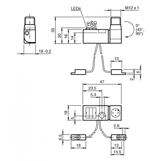 Inductive power clamp sensor NBN2-F581-80S3-E8-V1