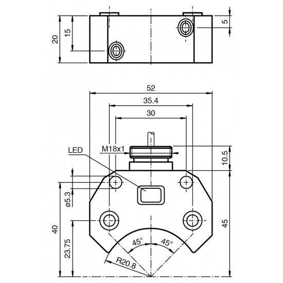 Inductive sensor NBN3-F25F-E8-Y47291