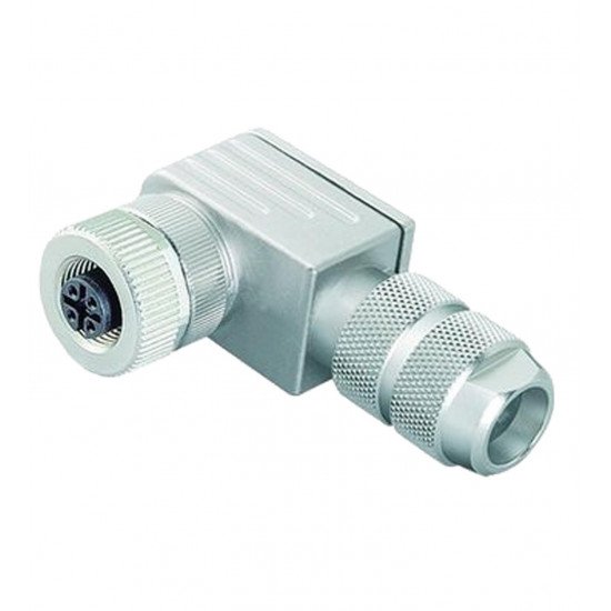 Female connector, field-attachable V19-W-ABG-PG9