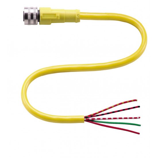 Female connector V125-G-YE2M-PVC