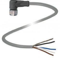 Cable socket, shielded V17-W-BK2M-PUR-U/ABG