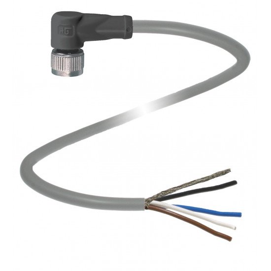 Cable socket, shielded V17-W-BK2M-PUR-U/ABG Cable socket, shielded V17-W-BK2M-PUR-U/ABG