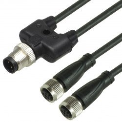 Y connection cable V1-G-BK0,3M-PUR-A-T-V1-G Y connection cable V1-G-BK0,3M-PUR-A-T-V1-G