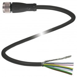 Connecting cable, shielded V19-G-0,2M-PUR-ABG-V19-Y Connecting cable, shielded V19-G-0,2M-PUR-ABG-V19-Y