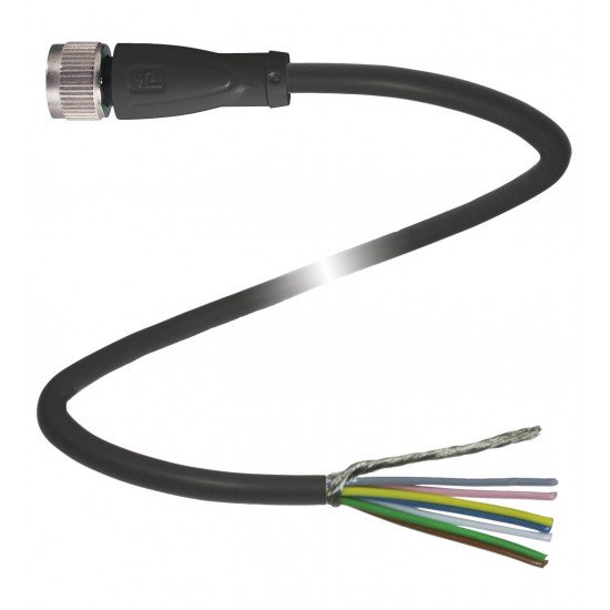 Connecting cable, shielded V19-G-0,2M-PUR-ABG-V19-Y