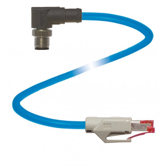 Connection cable, Ethernet V1SD-W-70M-PUR-ABG-V45-G