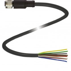 Female connector V19-G-BK10M-PUR-IEC