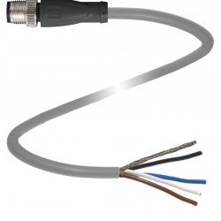 Cable connector, shielded V1S-G-0,5M-PUR-ABG-Y275189