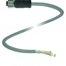Cable socket, shielded V19-G-20M-PUR-A5S-PCV