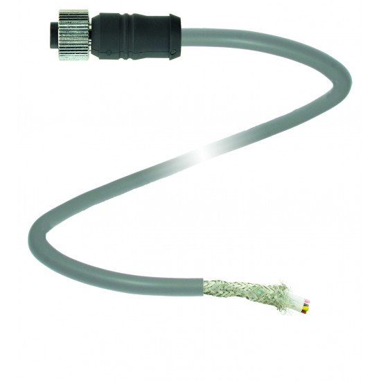Cable socket, shielded V19-G-50M-PUR-A5S-PCV