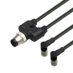 Y connection cable V1-W-BK0,3M-PUR-U-T24B-V1-G Y connection cable V1-W-BK0,3M-PUR-U-T24B-V1-G