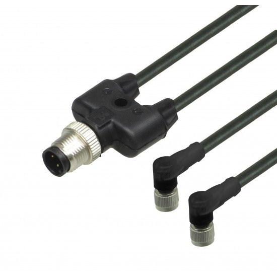 Y connection cable V1-W-BK0,3M-PUR-U-T24B-V1-G Y connection cable V1-W-BK0,3M-PUR-U-T24B-V1-G