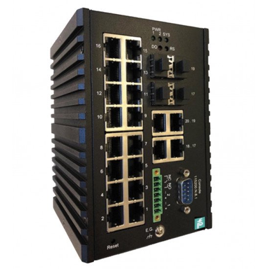Ethernet switch managed gigabit ICRL-M-16RJ45/4CP-G-DIN