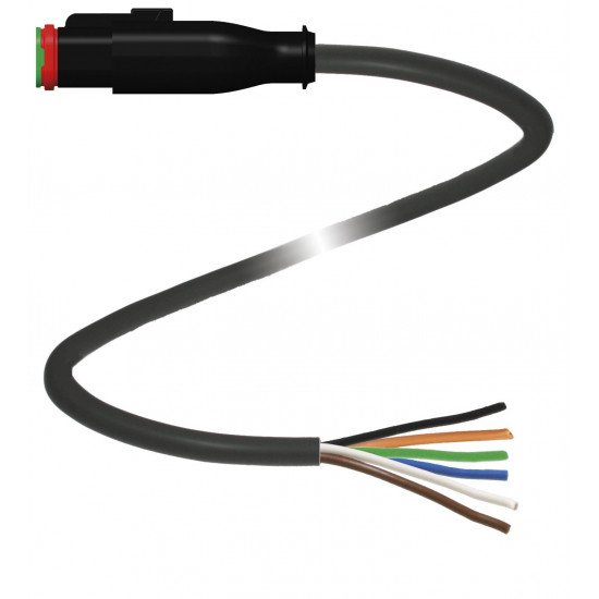 Female cordset DT6S-G-BK1,5M-PUR-O1