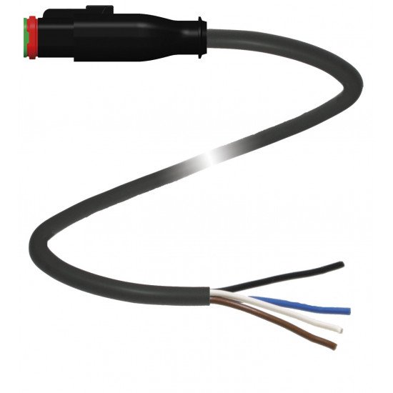 Female cordset DT4S-G-BK1,5M-PUR-O1
