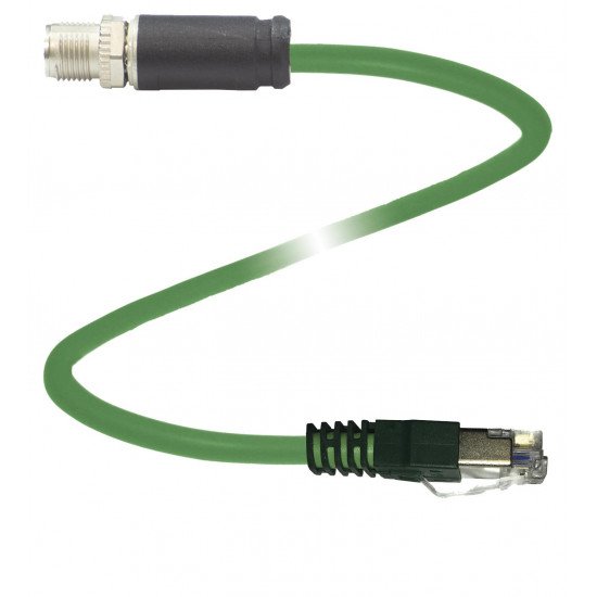 Connection cable, Ethernet V19SX-G-GN0,5M-PUR-E2S-V45-G Connection cable, Ethernet V19SX-G-GN0,5M-PUR-E2S-V45-G