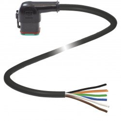 Female cordset DT6S-W-BK1,5M-PUR-O1
