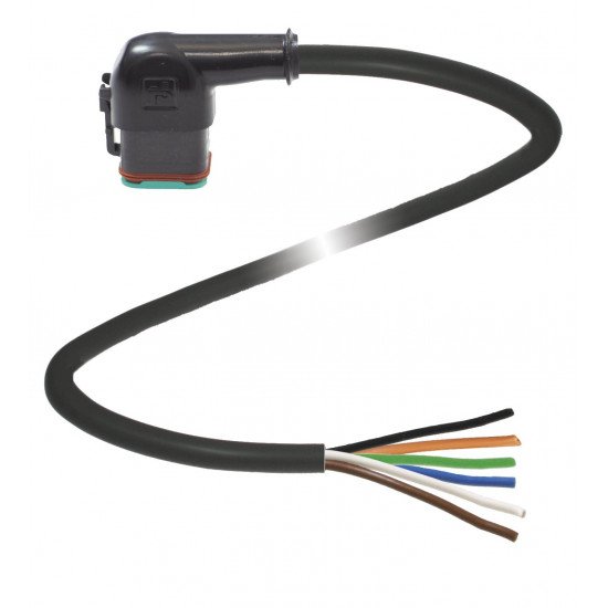 Female cordset DT6S-W-BK1,5M-PUR-O1