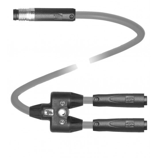 Y connection cable V3-GR-0,3M-PVC-TEE-0,1M-V3S-GR Y connection cable V3-GR-0,3M-PVC-TEE-0,1M-V3S-GR
