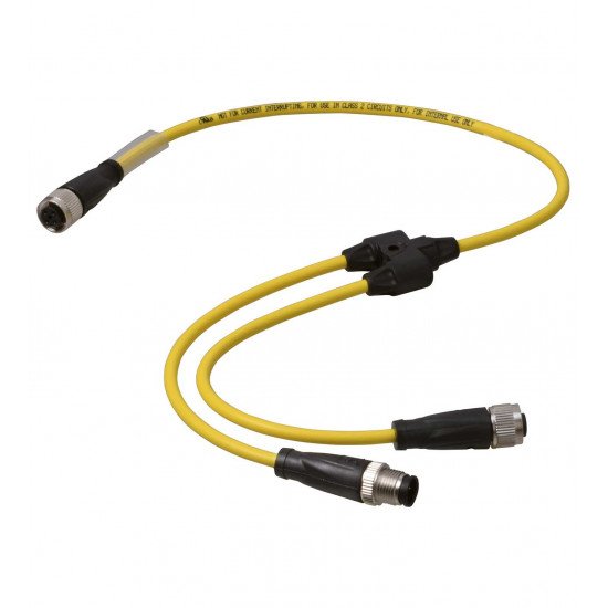 Y connection cable V1S/V1-YE0,15-PUR-A1-TEE-0,3-V1 Y connection cable V1S/V1-YE0,15-PUR-A1-TEE-0,3-V1