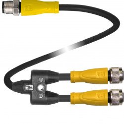 Y connection cable V1-G-S-2M-T-0,6M-PUR-A-V1-G Y connection cable V1-G-S-2M-T-0,6M-PUR-A-V1-G