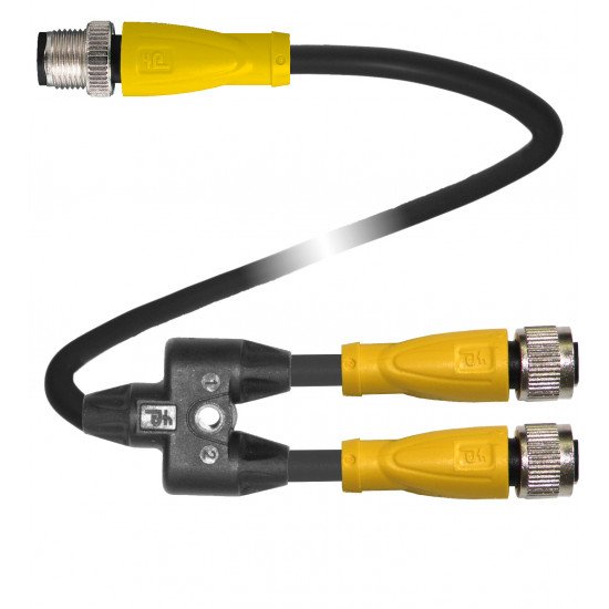Y connection cable V1-G-S-2M-T-0,6M-PUR-A-V1-G Y connection cable V1-G-S-2M-T-0,6M-PUR-A-V1-G