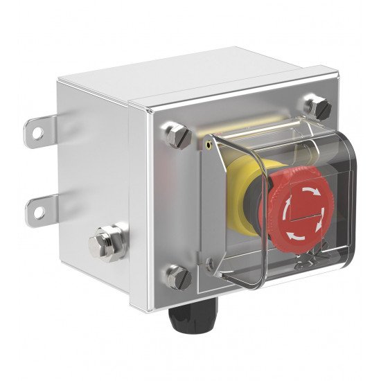 Control Unit Ex e, Stainless Steel, Emergency Stop Button LRS1.B.E4MZAR.B.1 Control Unit Ex e, Stainless Steel, Emergency Stop Button LRS1.B.E4MZAR.B.1