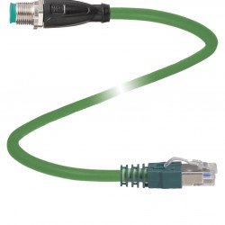 Connection cable, Ethernet V19S-G-10M-PUR-E2S-V45-G-YVOS Connection cable, Ethernet V19S-G-10M-PUR-E2S-V45-G-YVOS