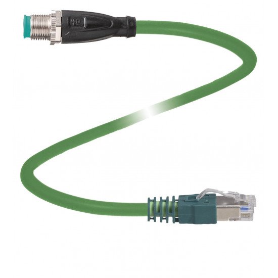 Connection cable, Ethernet V19S-G-GN1M-PUR-E2S-V45-G Connection cable, Ethernet V19S-G-GN1M-PUR-E2S-V45-G