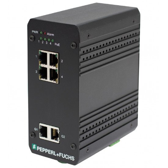 Ethernet switch unmanaged PoE voltage-boost switch ICRL-U-6RJ45-PoE-B-DIN
