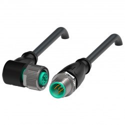 Connection cable V15-W-BK0,6M-PUR-U-V15-G