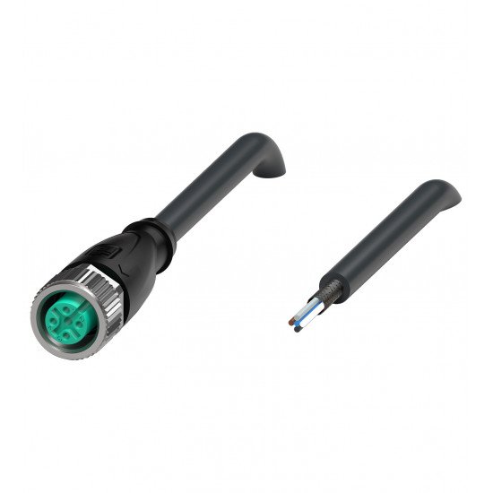 Cable socket, shielded V15-G-BK10M-PUR-U/ABG
