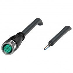 Cable socket, shielded V1-G-BK10M-PUR-O1S Cable socket, shielded V1-G-BK10M-PUR-O1S